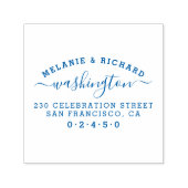 独自のファミリ差出人住所長方形を作成 セルフインキングスタンプ (デザイン)