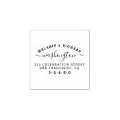 独自のファミリ差出人住所長方形を作成 ラバースタンプ (インプリント)