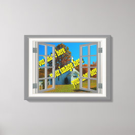 独自の🌿フェイクウィンドウビューの作成 キャンバスプリント