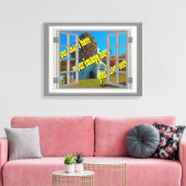 独自の🌿フェイクウィンドウビューの作成 キャンバスプリント (インサイチュ (リビング))