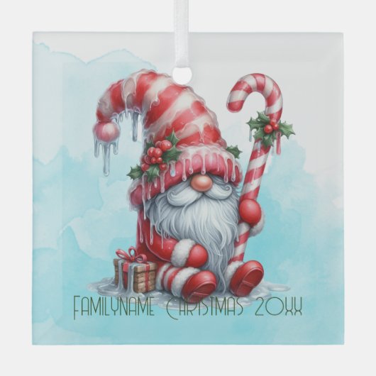 独自のフェスティバルペパーミントクリスマス格言の作成 ガラスオーナメント (正面)