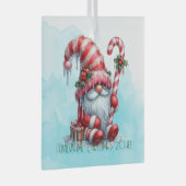 独自のフェスティバルペパーミントクリスマス格言の作成 ガラスオーナメント (正面右)