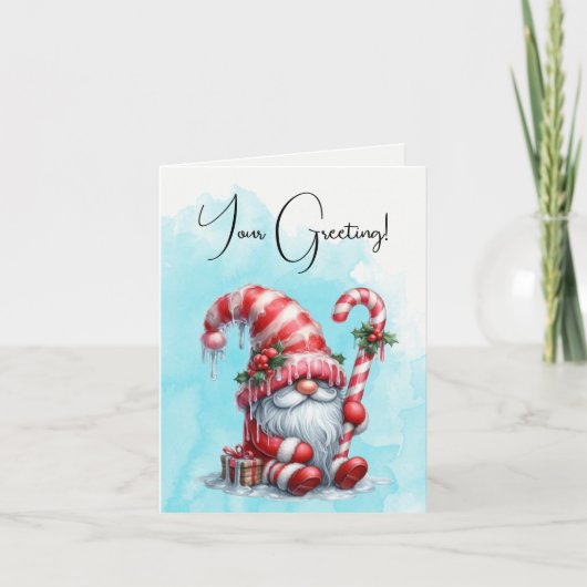 独自のフェスティバルペパーミントクリスマス格言の作成 シーズンカード (正面)