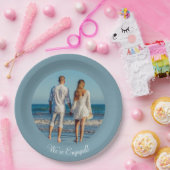 独自のフォトの作成婚約紙プレート ペーパープレート (パーティー)