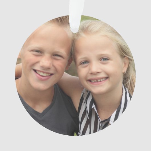 独自のフォトアクリルオーナメントの作成 オーナメント (正面)