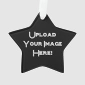 独自のフォトアップロードセラミックオーナメント オーナメント (裏面)