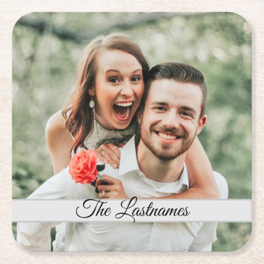 独自のフォトイメージの作成 スクエアペーパーコースター (正面)