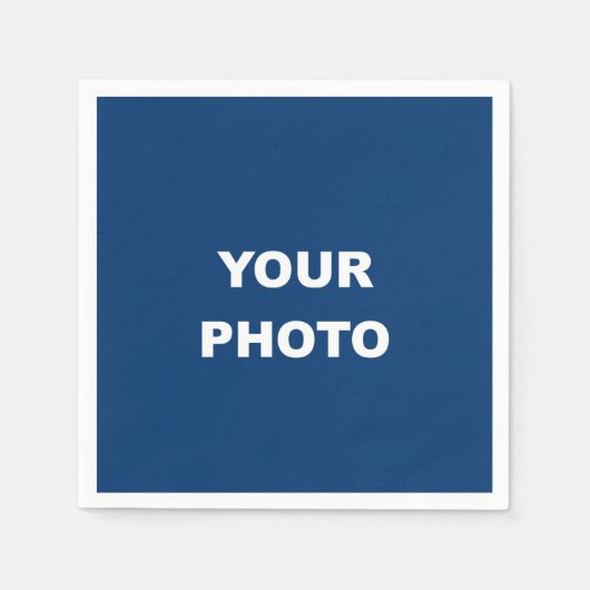 独自のフォトイメージロゴをパーソナカスタマイズライズする スタンダードカクテルナプキン (正面)