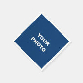 独自のフォトイメージロゴをパーソナカスタマイズライズする スタンダードカクテルナプキン (角)