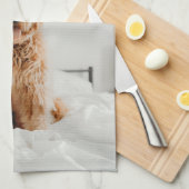 独自のフォトイメージロゴを追加DIY写真 キッチンタオル (四つ折り)