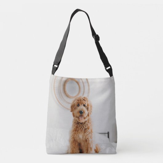 独自のフォトイメージロゴを追加DIY写真 クロスボディバッグ (裏面)