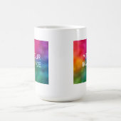 独自のフォトイメージ文字のビジネスロゴの追加モダン コーヒーマグカップ (中央)