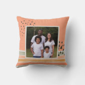 独自のフォトウォーターカラーを作成Boho クッション (裏面)