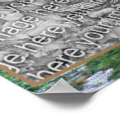 独自のフォトウォーターホイールアヒル池アートを作成 ポスター (角)