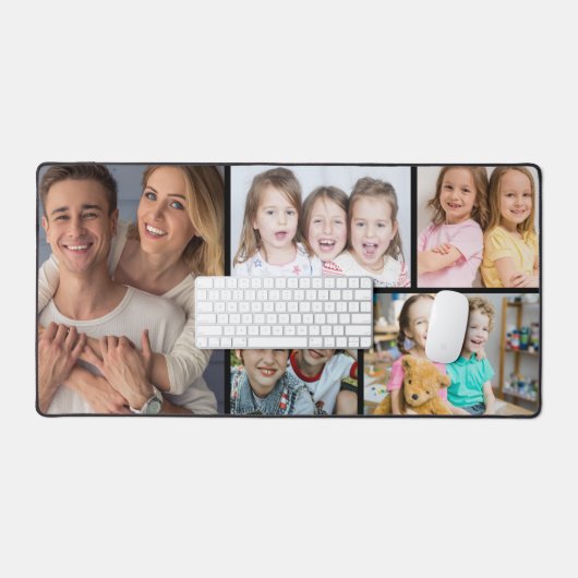 独自のフォトカスタムコラージュの作成 デスクマット (キーボード&マウス)