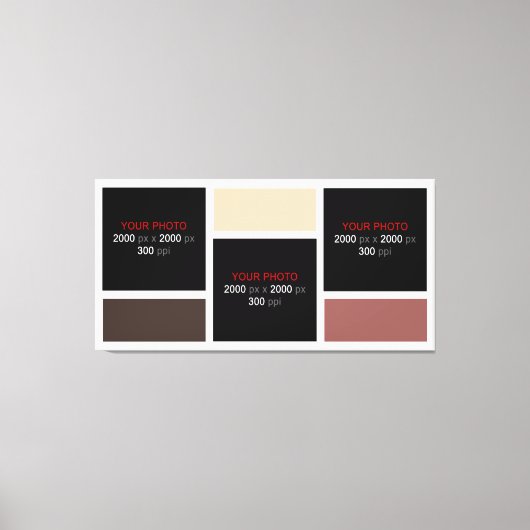 独自のフォトカスタムコラージュを作成001 キャンバスプリント (正面)