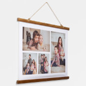 独自のフォトカスタムコラージュを追加4 吊り下げ型タペストリー (傾斜あり)