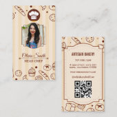 独自のフォトカスタムベーカリーシェフの作成 名刺 (正面/裏面)