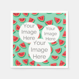 独自のフォトカスタム文字スイカ紙の作成 スタンダードカクテルナプキン