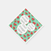 独自のフォトカスタム文字スイカ紙の作成 スタンダードカクテルナプキン (角)