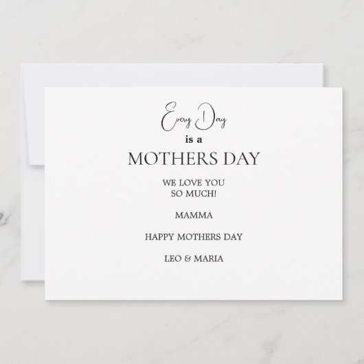 独自のフォトカスタムHappy Mothers Day Cardを作成 招待状 (裏面)