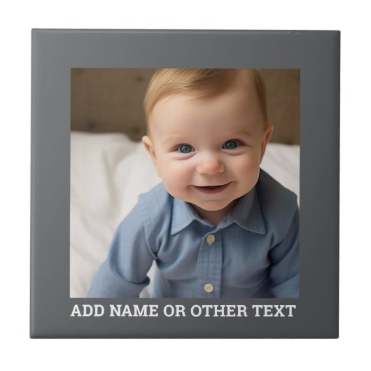 独自のフォトギャラリ独身のーを作成するグレー縁ど表示 タイル (正面)