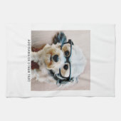 独自のフォトギャラリ独身のーを白に縁ど作成 キッチンタオル (横)