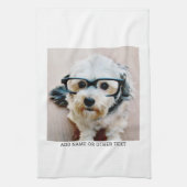 独自のフォトギャラリ独身のーを白に縁ど作成 キッチンタオル (縦)