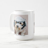 独自のフォトギャラリ独身のーを白に縁ど作成 コーヒーマグカップ (正面左)