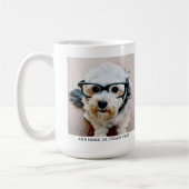 独自のフォトギャラリ独身のーを白に縁ど作成 コーヒーマグカップ (左)