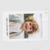 独自のフォトギャラリ独身のーを白に縁ど作成 ゴルフタオル (横)