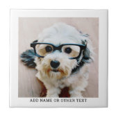 独自のフォトギャラリ独身のーを白に縁ど作成 タイル (正面)