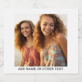 独自のフォトギャラリ独身のーを白に縁ど作成 ビールラベル (シングルラベル)