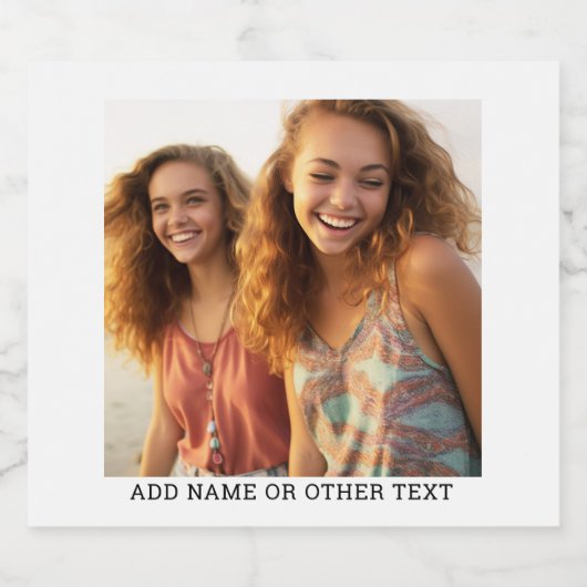 独自のフォトギャラリ独身のーを白に縁ど作成 ビールラベル (シングルラベル)