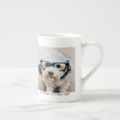 独自のフォトギャラリ独身のーを白に縁ど作成 ボーンチャイナマグカップ (右)