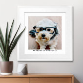 独自のフォトギャラリ独身のーを白に縁ど作成 ポスター