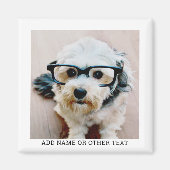 独自のフォトギャラリ独身のーを白に縁ど作成 マグネット (正面)