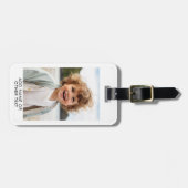 独自のフォトギャラリ独身のーを白に縁ど作成 ラゲッジタグ (正面横)