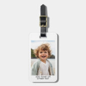 独自のフォトギャラリ独身のーを白に縁ど作成 ラゲッジタグ (正面縦)