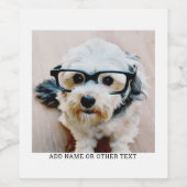 独自のフォトギャラリ独身のーを白に縁ど作成 ワインラベル (シングルラベル)