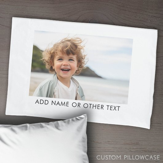 独自のフォトギャラリ独身のーを白に縁ど作成 枕カバー