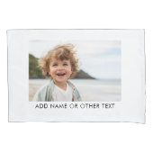 独自のフォトギャラリ独身のーを白に縁ど作成 枕カバー (正面)