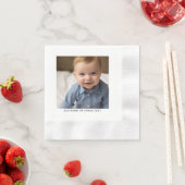 独自のフォトギャラリ独身のーを白に縁ど作成 縁ありカクテルナプキン (インサイチュ)