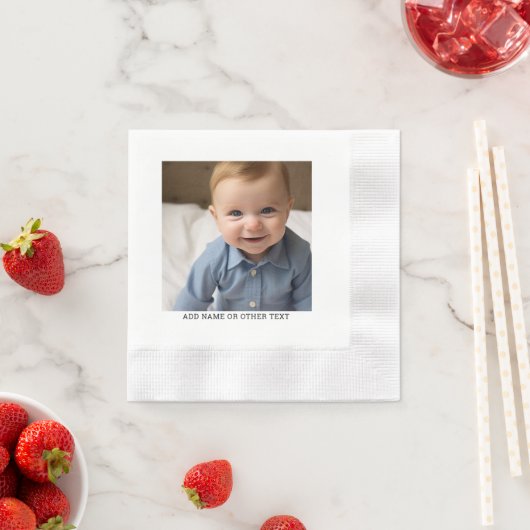 独自のフォトギャラリ独身のーを白に縁ど作成 縁ありカクテルナプキン (インサイチュ)