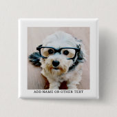 独自のフォトギャラリ独身のーを白に縁ど作成 缶バッジ (正面)