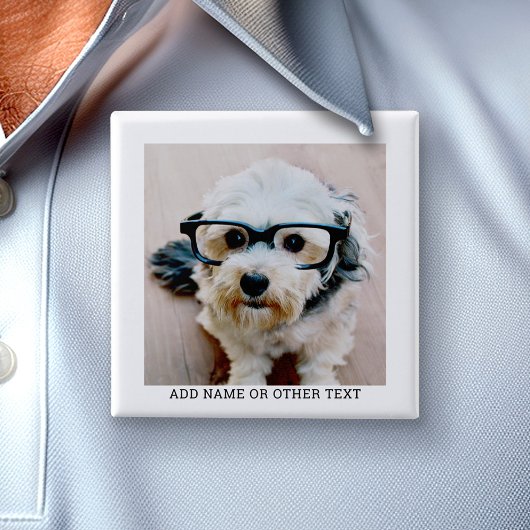 独自のフォトギャラリ独身のーを白に縁ど作成 缶バッジ