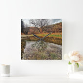 独自のフォトクロックを作成，テンプレート,シンプル スクエア壁時計 (ホーム)