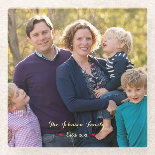 独自のフォトグラスコカスタムースターを作成する ガラスコースター (正面)