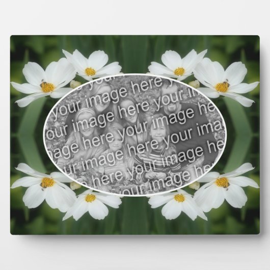 独自のフォトコスモスの花と蜂を作成 フォトプラーク (正面)