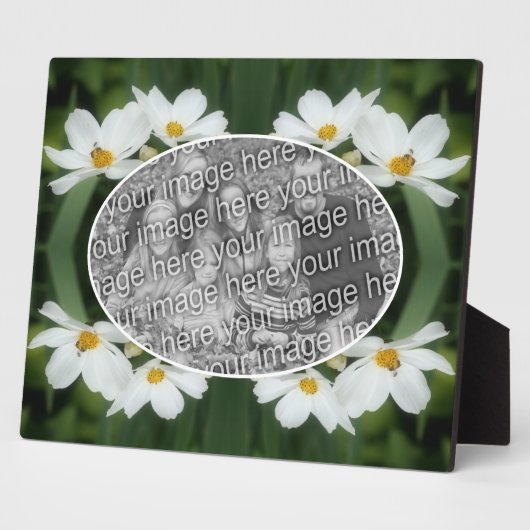 独自のフォトコスモスの花と蜂を作成 フォトプラーク (側面)